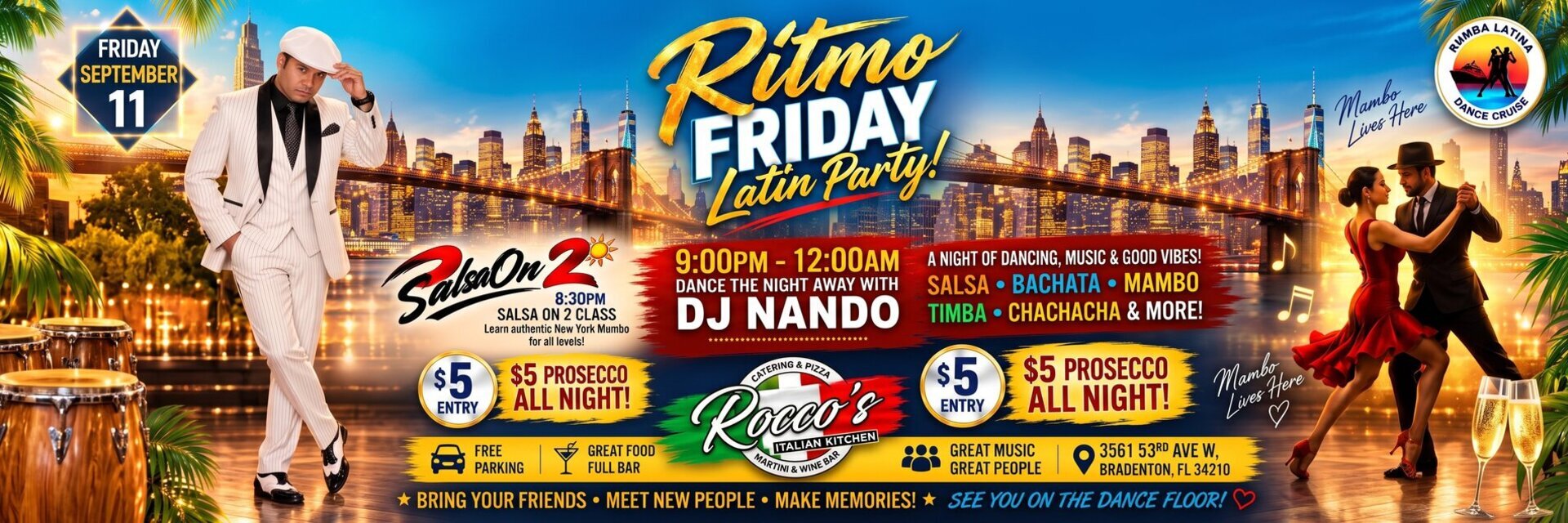 Ritmo Friday Latin Dance at Roccos Italian Kitchen Bradenton