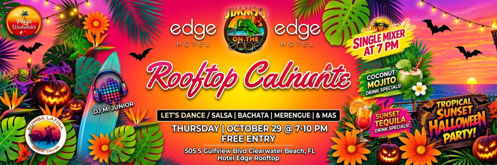 Rooftop Caliente Dance Night: Halloween Addition